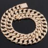 12mm Moissanite Cuban Link Chain In 925 Silver