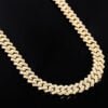 12mm Moissanite Cuban Chain In 925 Silver