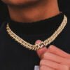 12mm Moissanite Cuban Chain In 925 Silver - Image 3