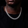 10mm Hypotenuse Double Rows Moissanite Cuban Chain
