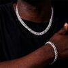 10mm Hypotenuse Double Rows Moissanite Cuban Chain - Image 2