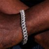 10mm Hypotenuse Double Rows Moissanite Cuban Chain - Image 4