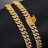 12mm Moissanite Miami Cuban Chain In 925 Silver - Image 3