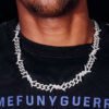 Iced Out Moissanite Cuban Chain In 925 Silver - Image 4