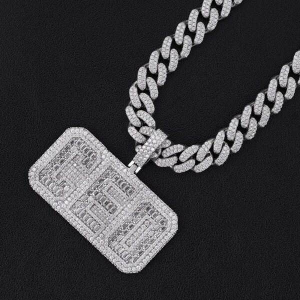 925 Sterling Silver VVS Moissanite Custom CEO Letter Hip Hop Pendant